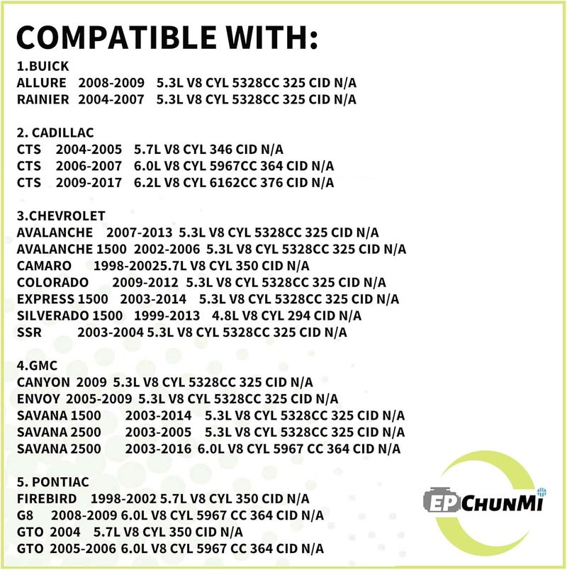 EPChunMi E-1840-P .585"/.585" Hydraulic Roller Camshaft Stage 2 Camshaft for 97-07 GM Chevrolet LS LS2 LS3 LQ4 LQ9 L92 L99 5.3L 5.7L 6.0L 6.2L Engines - Image 5